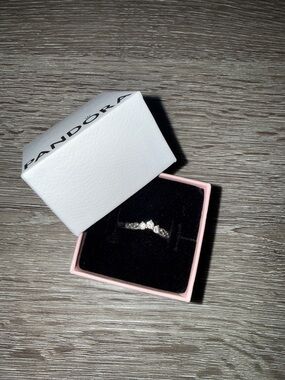 Pandora Silver Crown Ring with Stones BRAND NEW WITH TAGS